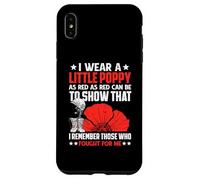 Veterans Day USA Memorial Lest We Forget Red Poppy Flower Case for iPhone XS Max