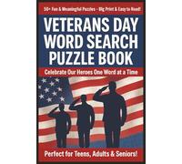Veterans Day Word Search Puzzle Book For Teens, Adults & Seniors: Large Print Easy To Read Cross Words Brain Games | About Military, Army Hunting, ... Christmas, Birthday, Holidays & Travel