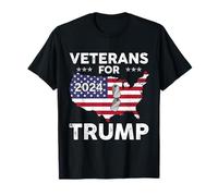 Veterans For Trump American Flag Election 2024 T-Shirt
