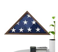 Veterans Funeral Flags Display Case,Wooden Tabletop Display Accessories - Flag Holder With Wall Mount | For Collectors Patriots Museum Office Living Room Bedroom Study Wall Bookcase