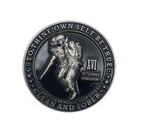 Veterans in Recovery AA Chip Sobriety Coin (1-60 Years) with Third Step Prayer on The Back. My Recovery Store AA Medallion