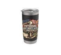 Veterans Keep Liberty Alive Since 1776 Patriotic Eagle Flags Stainless Steel Insulated Tumbler
