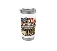 Veterans Keep Liberty Alive Since 1776 Patriotic Eagle Flags Stainless Steel Insulated Tumbler