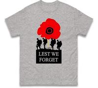 Veterans Lest we Forget T-Shirt,Remembrance Day commemorations,World War,Victory,Soldier Sacrifices,Patriotic, Armistice Day,UK Army,Memorial Unisex Gift Top Heather Grey