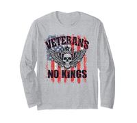Veterans No Kings USA Flag America Long Sleeve T-Shirt