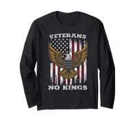 Veterans No Kings USA Flag America Long Sleeve T-Shirt