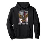 Veterans No Kings USA Flag America Pullover Hoodie