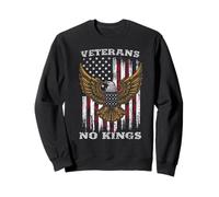 Veterans No Kings USA Flag America Sweatshirt