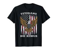 Veterans No Kings USA Flag America T-Shirt