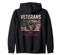 Veterans No Kings USA Flag America Zip Hoodie