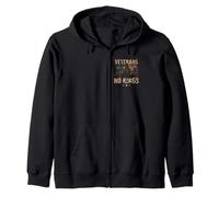 Veterans No Kings USA Flag America Zip Hoodie