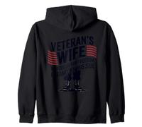 Veteran's Wife He Fought For Freedom Zip Hoodie