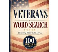Veterans Word Search: Relaxing Puzzles Honoring Service, Strength & Sacrifice