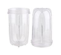 Veterger Replacement Parts 16 Ounce Tall Jar Cups,Compatible with Original Magic Bullet Blender Juicer MB1001 250W (2 Pack)