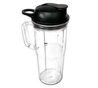 Veterger Replacement parts cup with To-Go Lid,Compatible with NutriBullet Blender Combo, NutriBullet Pro 1000 and NutriBullet Select 2.0 (24oz with handle)