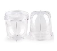 Veterger Replacement Parts Short Cups,Compatible with Original Magic Bullet Blender Juicer MB1001 250W (2 Pack)