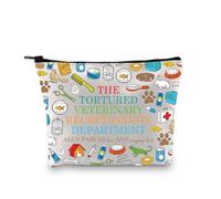 Veterinarian Appreciation Gift Vet Tech Gift Animal Rescue Gift Veterinary Receptionist Makeup Bag (Tortured Vet Receptionists EU)