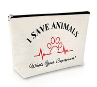 Veterinarian Appreciation Gift Veterinarian Gift Cosmetic Bag Vet Tech Thank You Gift Animal Lovers Gifts Makeup Bag Veterinary Nurse Graduation Gifts Birthday Retirement Gift Travel Cosmetic Pouch