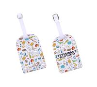 Veterinarian Appreciation Icons Luggage Tag Veterinary Receptionist Purse Info Tag Vet Tech W ift Vet Assistant Life Gift, Vetreceptionisttag-us