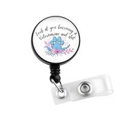 Veterinarian Badge Reel for Veterinary Technician Gift Vet Tech Badge Holder Look at You Becoming a Veterinarian and Shit Gift (Veterinarian Badge-UK)