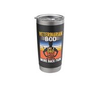 Veterinarian BOD Like A Dad BOD Funny Vet Tech Father's Day Stainless Steel Insulated Tumbler
