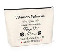 Veterinarian Gift for Women Makeup Bag Thank You Appreciation Gift for Veterinarian Women Vet Techs Gift Vet Assistant Gifts Veterinary Student Graduation Gift Birthday Retirement Gift Cosmetic Bag