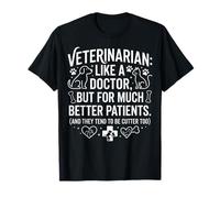 Veterinarian Like a Doctor Much Better Patients Dog Cat Art T-Shirt