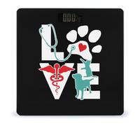 Veterinarian Love Cat And Dog Veterinary Digital Bathroom Scale for Body Weight LCD Display Tempered Glass Weighing Scales