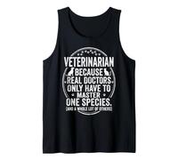 Veterinarian Real Doctors Master One Species Dog Cat Graphic Tank Top