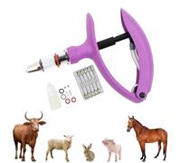 Veterinarian Syringe 2ML, Adjustable Vaccine Medicine Dispenser, Reusable Animal Injector for Livestock - Goose, Pig, Bull, Sheep