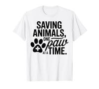 Veterinarian Thank You Vet Appreciation Saving Animals Paws T-Shirt