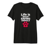 Veterinarian Vet Tech Assistant Life is About Saving Animals Premium T-Shirt