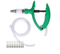 Veterinary Continuous Dosing Device 2ml/5ml Poultry Automatic Syringe With Needle Adjustable Continuous Animal Injector Vaccine Injection Veterinary Pig(5ml)