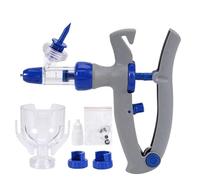 Veterinary Continuous Dosing Device Animal Automatic Injector With 10pcs Needles Farm Poultry Adjustable Vaccine Syringe Pig Cattle Sheep Chicken(Type A-2ml)