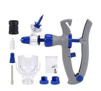 Veterinary Continuous Dosing Device Animal Automatic Injector With 10pcs Needles Farm Poultry Adjustable Vaccine Syringe Pig Cattle Sheep Chicken(Type A-10ml)