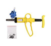 Veterinary Continuous Syringes Animal Vaccines Automatic Precise Injections for Farmers Stainless Steel Poultry Adjustable Continuous Dosing Vaccinator Injector Chicken Vaccination Tool Ergonomic Farm