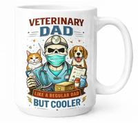 Veterinary Dad Like A Regular Dad But Cooler Vet Animal Lover Ceramic Gift Mug