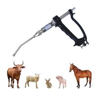 Veterinary Feeding Gun, 10ML Adjustable Dosing Device for Medicine Dispenser, Autonomous Feeding Tool for Goose, Pig, Bull, Sheep, Poultry