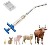 Veterinary Feeding Gun, Continuous Drench Gun Adjustable Dosing Device Veterinary Medicine Dispenser Husbandry Autonomous Feeding Tool, for Goose Pig Bull Sheep Poultry
