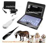 Veterinary Laptop Ultrasound Scanner Machine Animal Use Rectal,Micro-Convex