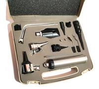 Veterinary LED Ophthalmoscope and Otoscope Diagnostic Set - Essential ENT Diagnostic Kit with 12 Tools for Small Animals Examination, 5 Senses Organ Checker