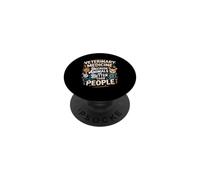 Veterinary Medicine Animals Are Better Than People Vet Tech PopSockets Adhesive PopGrip