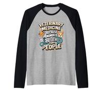Veterinary Medicine Animals are Better Than People Vet Tech Raglan Baseball Tee