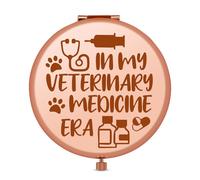 Veterinary Medicine Gift Pocket Makeup Mirror Veterinarian Appreciation Gifts Vet Tech Gift Thank You Gifts for Vet Tech Students Graduation Birthday Retirement Presents Compact Makeup Mirror
