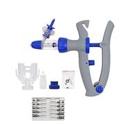 Veterinary Metal Feeding Gun 1Ml/2Ml /5Ml Continuous Vaccine Injection With 10 Needles Automatic Veterinary Syringe For Livestock Pig Cattle Sheep Chicken(Syringe and 9X13,10ml(1-10ml))