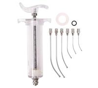 Veterinary Metal Feeding Gun 7Pcs/lot Bird Parrot Feeding Syringe Parrots With 6 Pcs Curved Gavage Tubes Tool 10/20/30/50ml(50ml syringe kit)