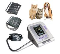 Veterinary Pulse Oximeter，Desktop Veterinary Equipment, Electronic Digital Veterinary Blood Pressure Monitor Cuff, Dog/Cat/Pets Animal Care, with LCD Display and 3 Sizes Cuff