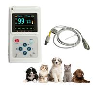 Veterinary Pulse Oximeter for Pets - Accurate Heart Rate Monitor for Cats and Dogs, Blood Oxygen Saturation Monitoring with Ear/Tongue Sensor Probe