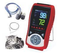 Veterinary Pulse Oximeter - Handheld Digital Heart Rate Monitor with Ear Tongue Sensor and 2.8 Inch LCD Display for Cats and Dogs