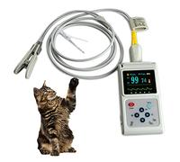 Veterinary Pulse Oximeter - Handheld Pet SPO2 and Pulse Rate Monitor for Cats and Dogs - Detects Heartbeat and Heart Rate - Ideal for Family and Pet Hospitals